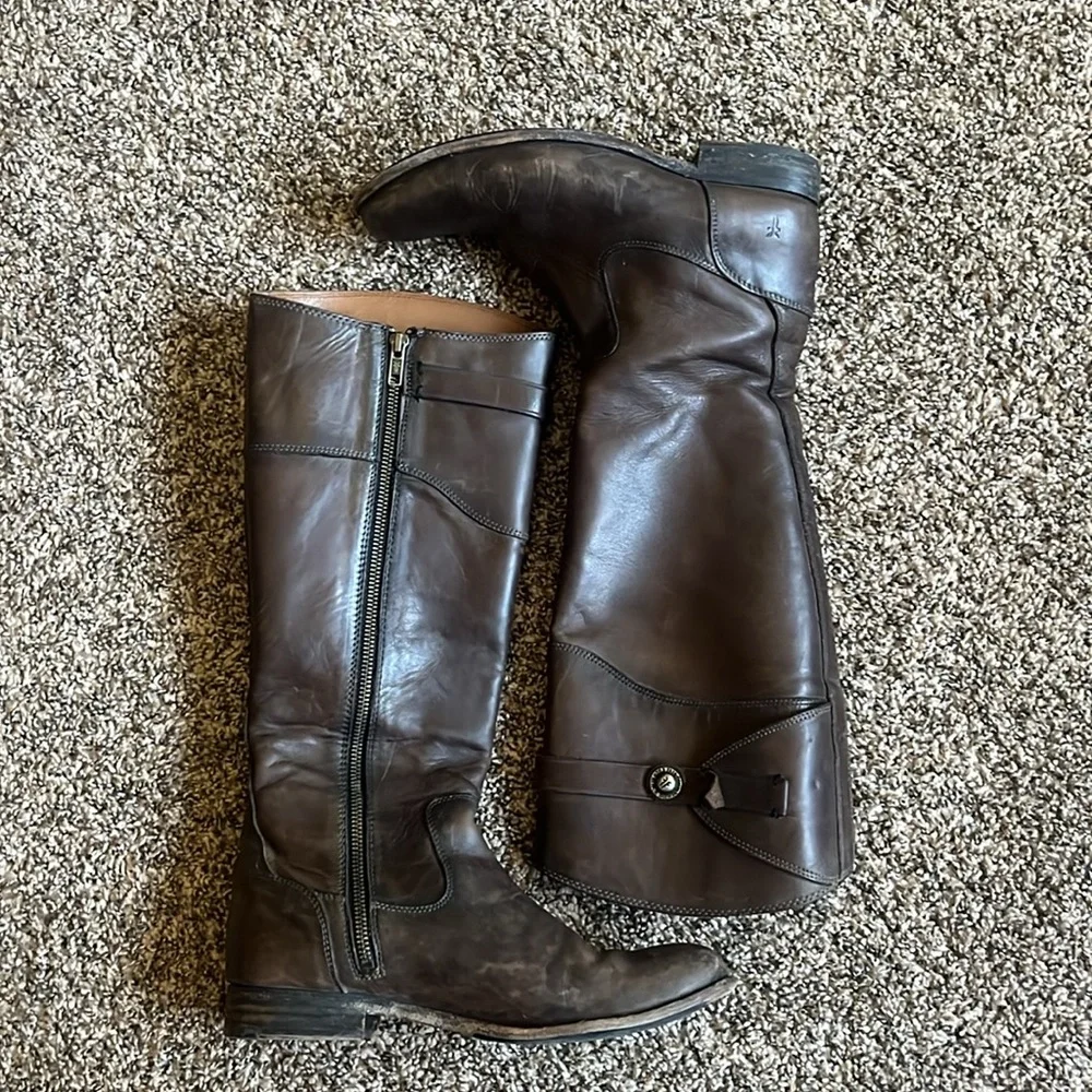 Frye Molly Button Tall Riding Boots - Picture 7 of 8